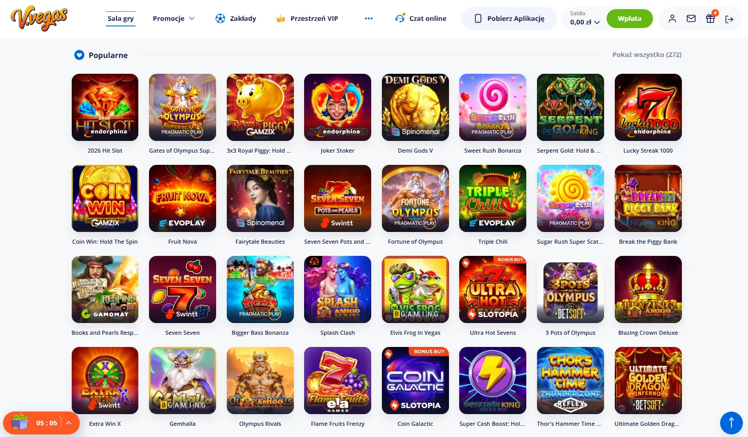 Gry w Vulkan Vegas Kasynie